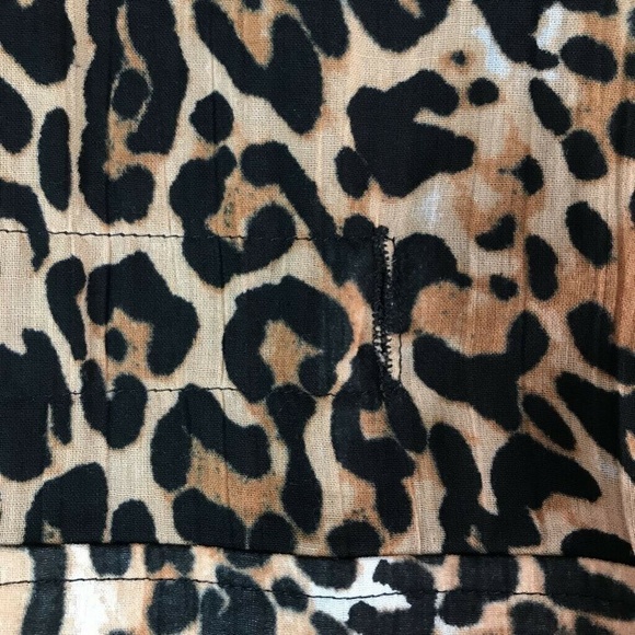 Robertson Shirt Dress Brown Leopard Print Sz L - Picture 7 of 8